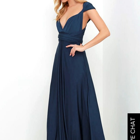 Lulus Dresses & Skirts - Convertible Navy Blue Maxi Dress